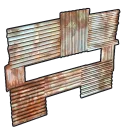 Metal horizontal embrasure